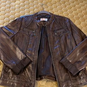 Faux leather jacket in good condition size M